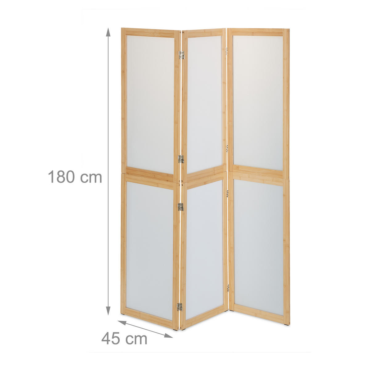 PARAVENT - Multicolor, Holz/Kunststoff (136.5/180/1.5cm) - Relaxdays