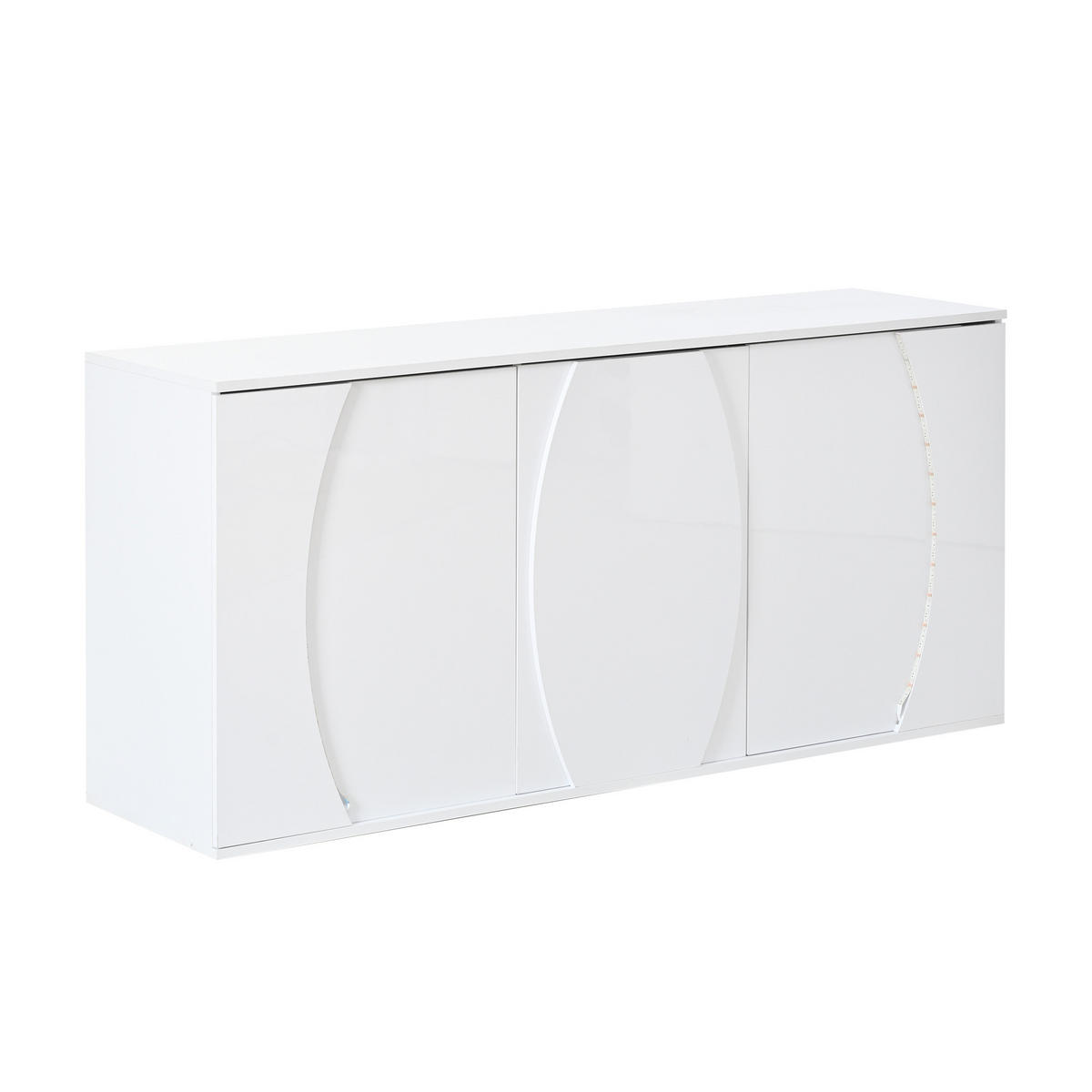 SIDEBOARD Weiß 150/40/70 cm - Weiß, Holzwerkstoff (150/70/40cm) - PANGIVO