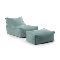 SITZSACK und Hocker Der Sundowner - Blau, Textil (65/65/100cm) - Mokebo