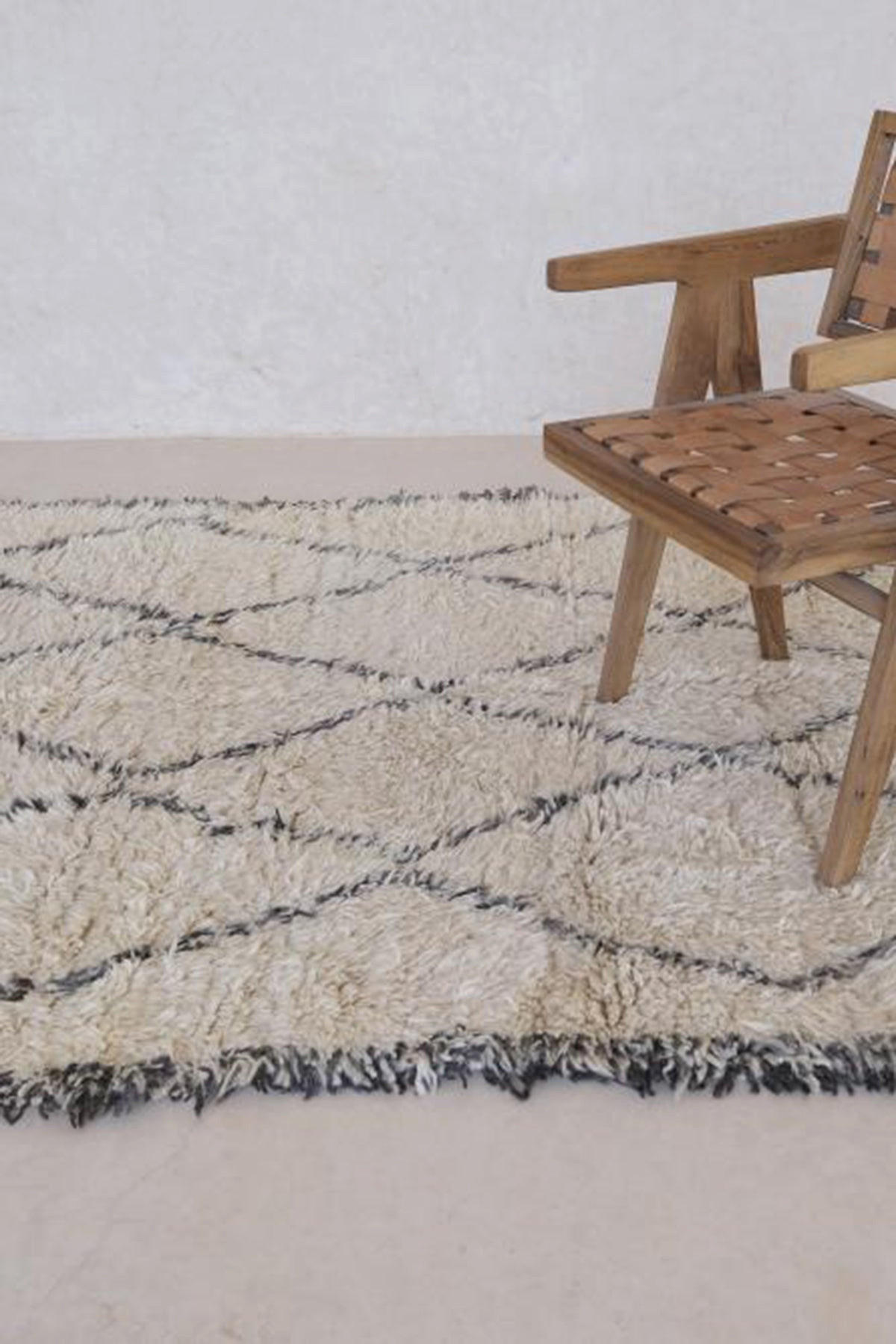 BERBERTEPPICH aus reiner Wolle 170x 340 cm - Weiß, Naturmaterialien (170/340cm) - AFK Living