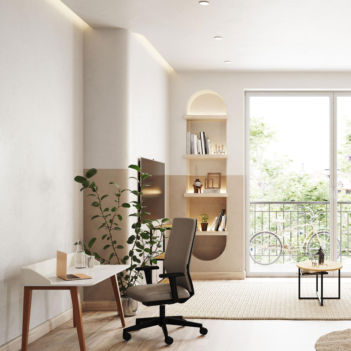 DREHSTUHL Bürostuhl Streamo mit Polsterrücken / Keine Beige Ergonomischer Polsterrücken - Beige, Textil (48/116/63.5cm) - ASSMANN