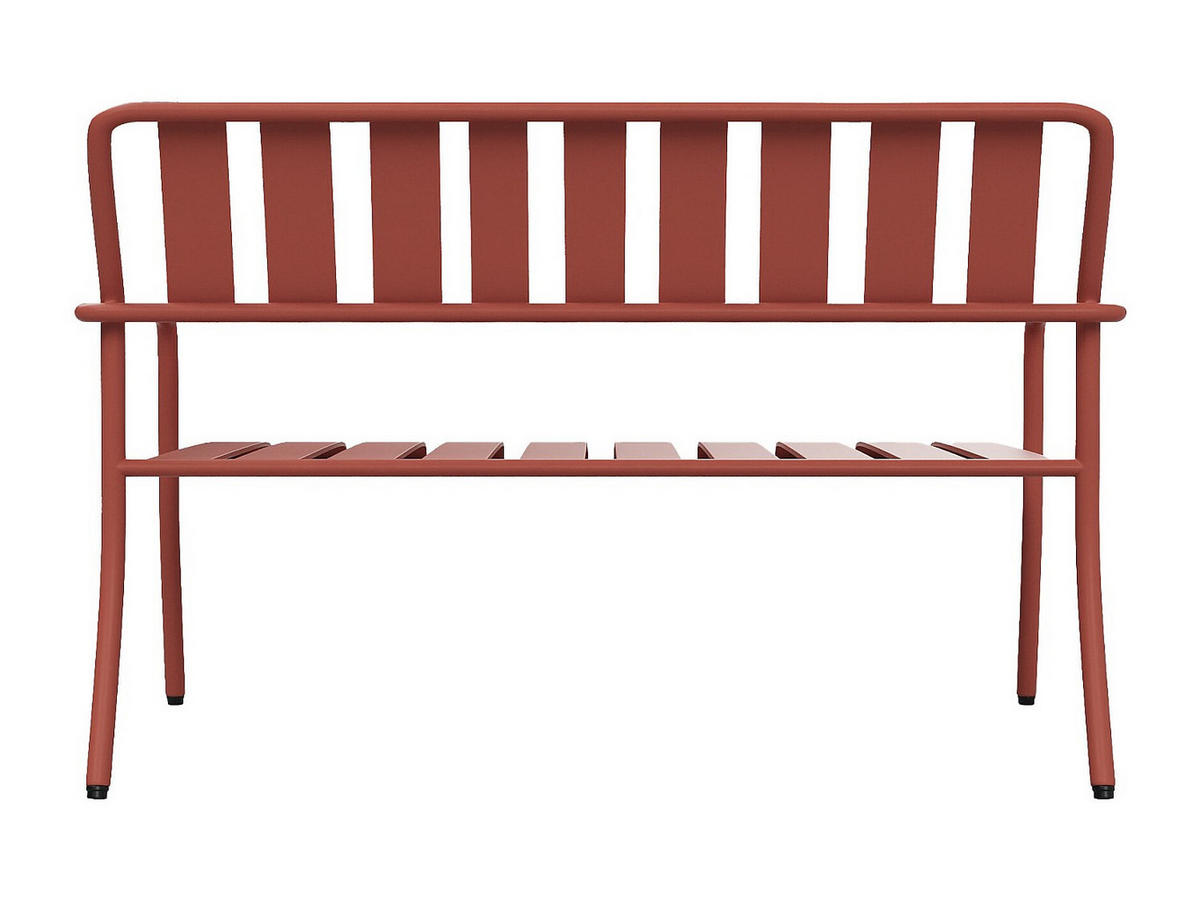 GARTENBANK - 2 -Sitzer - Stahl - terracotta - BIRMOS - Braun, Metall (119/76/71.5cm) - Vente-Unique
