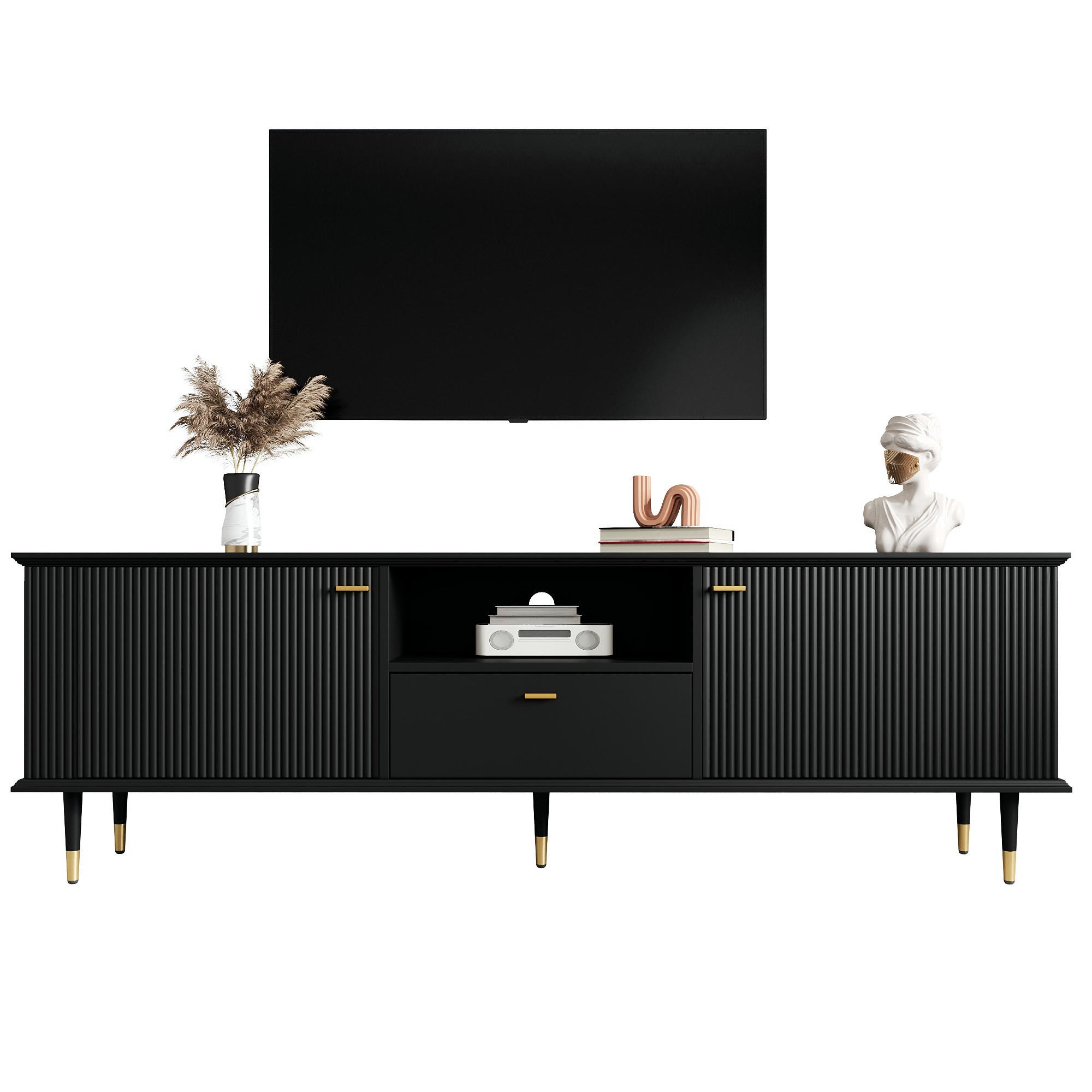 COMODA TV Rafturi Sertare Soft Close