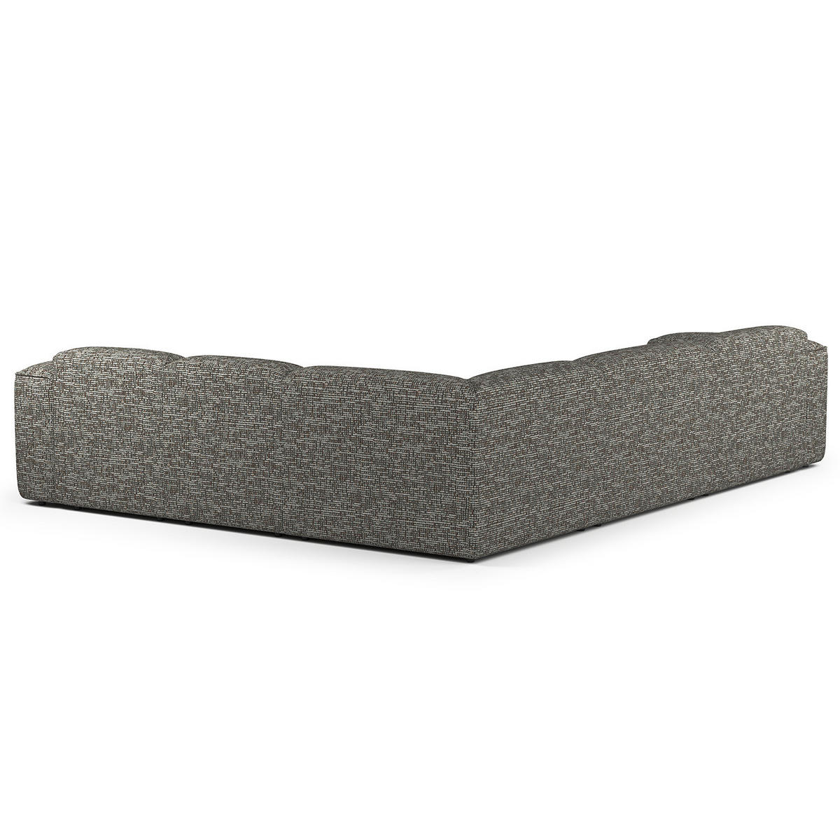 ECKSOFA mit Rundecke - Schwarz/Grau, Kunststoff/Textil (325/260cm) - home24