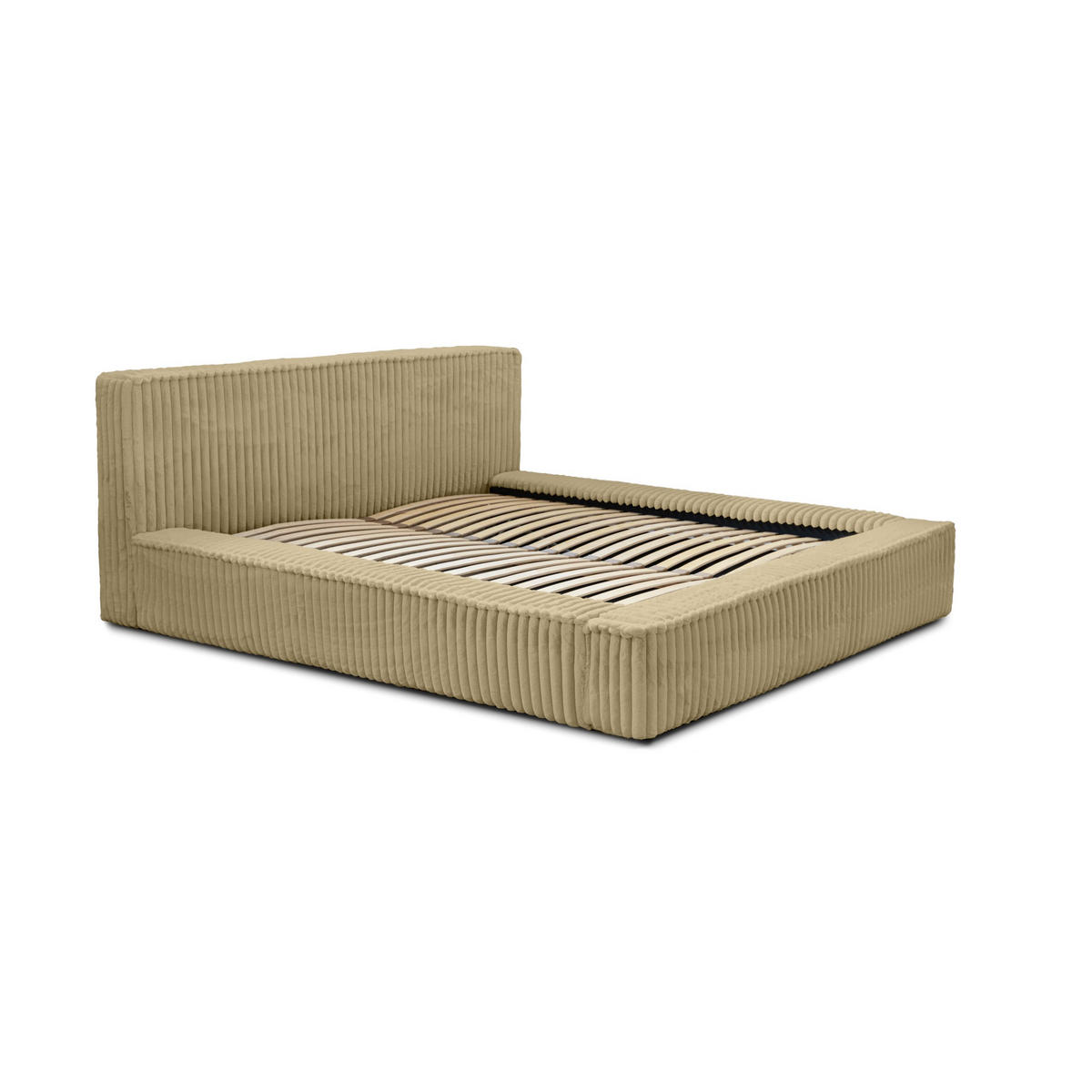 POLSTERBETT Doppelbett Burren 140x200 cm Dunkelbeige - Braun, Textil (140/200cm) - Meblito