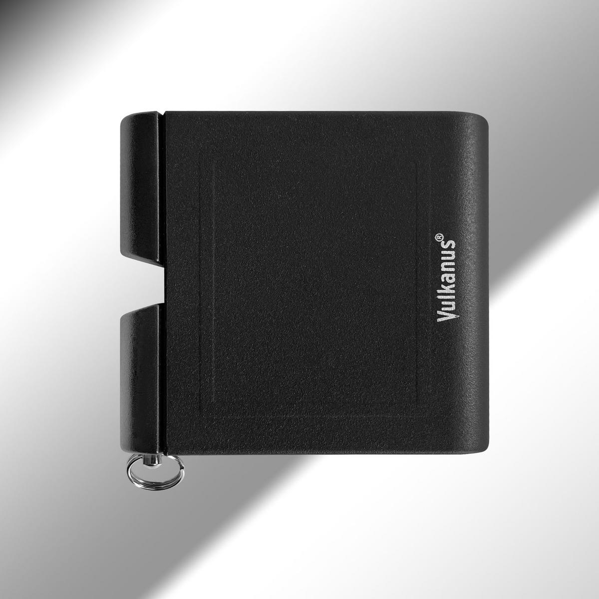 MESSERSCHÄRFER Basic schwarz - Schwarz, Kunststoff - Vulkanus