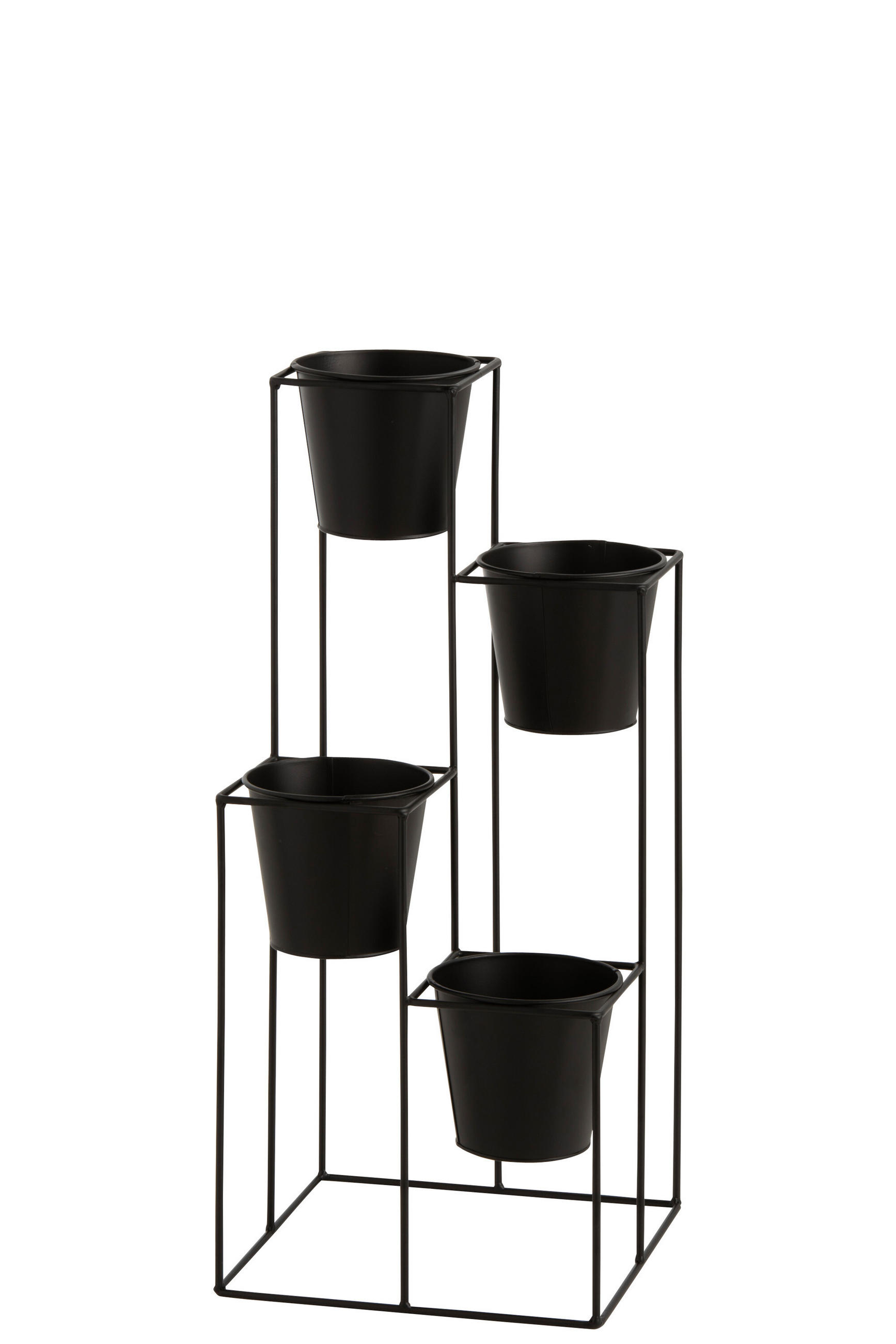 BLUMENTOPF BLUMENTOPFSTÜTZE - Metall - Schwarz - S - Ø 31 cm - Schwarz, Metall (31/70cm) - J-Line