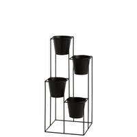 BLUMENTOPF BLUMENTOPFSTÜTZE - Metall - Schwarz - S - Ø 31 cm - Schwarz, Metall (31/70cm) - J-Line