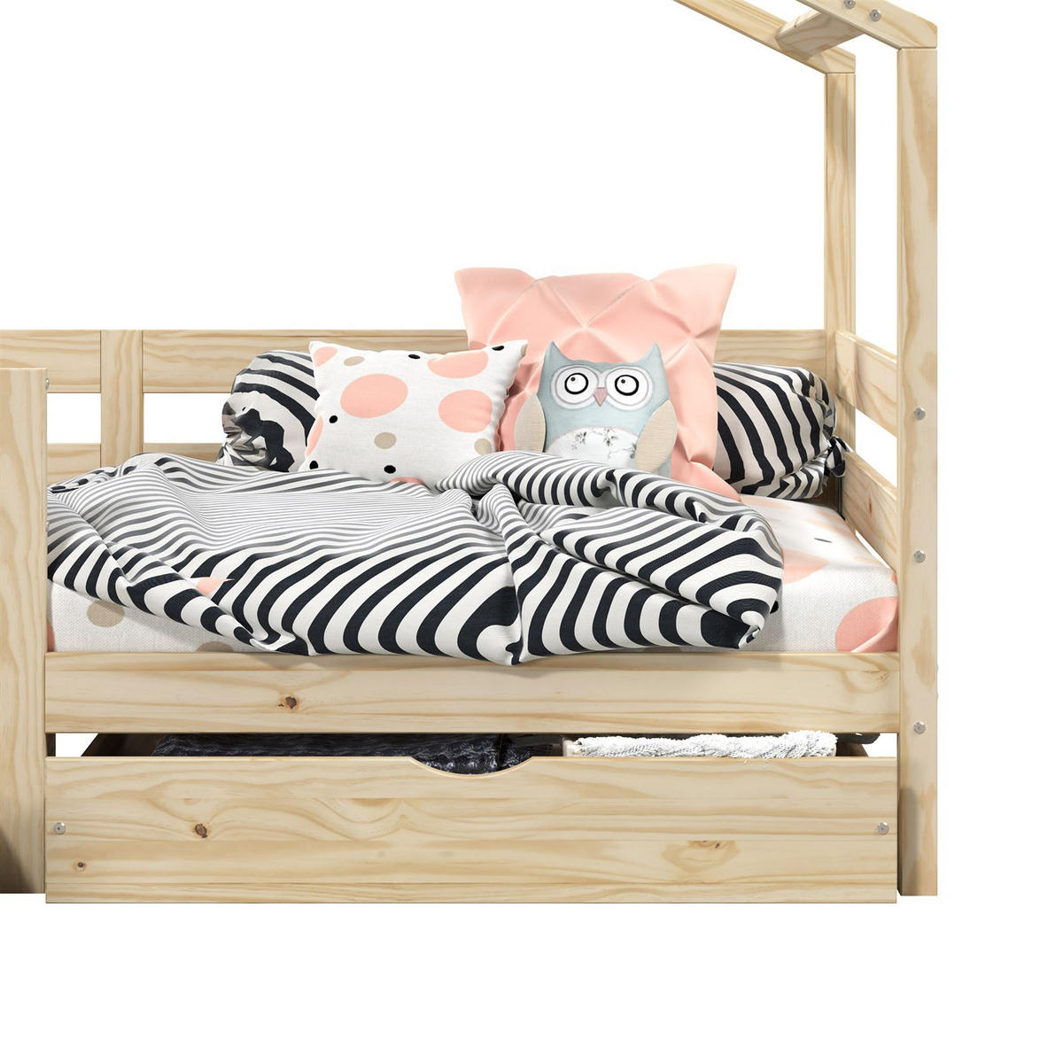 HAUSBETT ENA 90X200 CM - Naturfarben, Holz (96/148/206cm) - IDIMEX