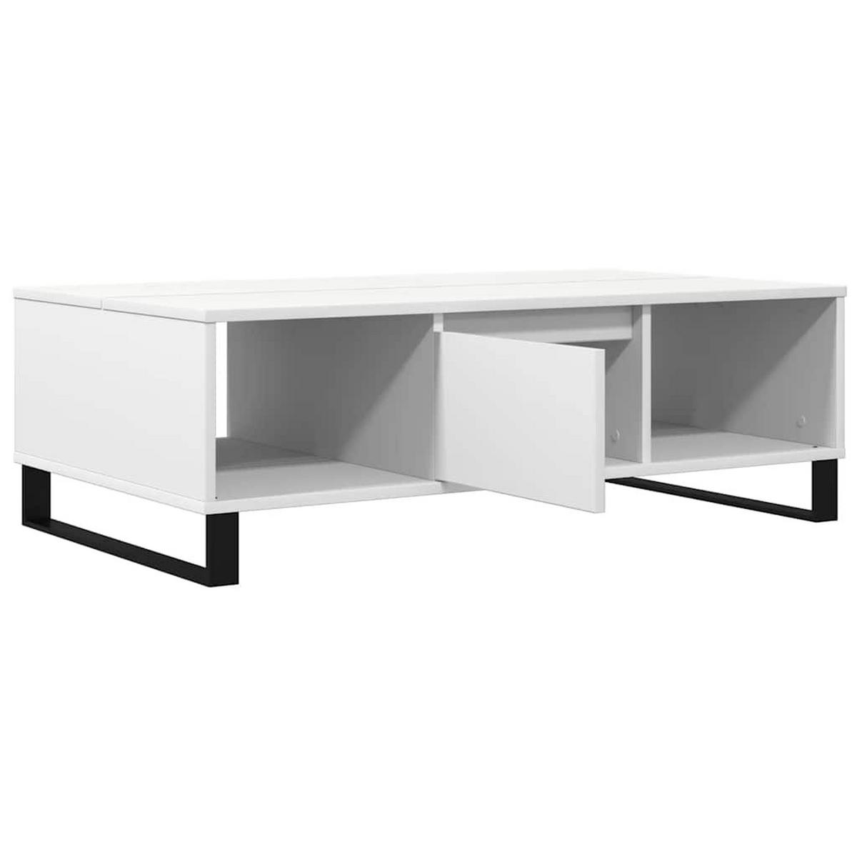 COUCHTISCH Weiß 104x60x35 cm Holzwerkstoff - Weiß, Holzwerkstoff (104/60/35cm) - furnicato