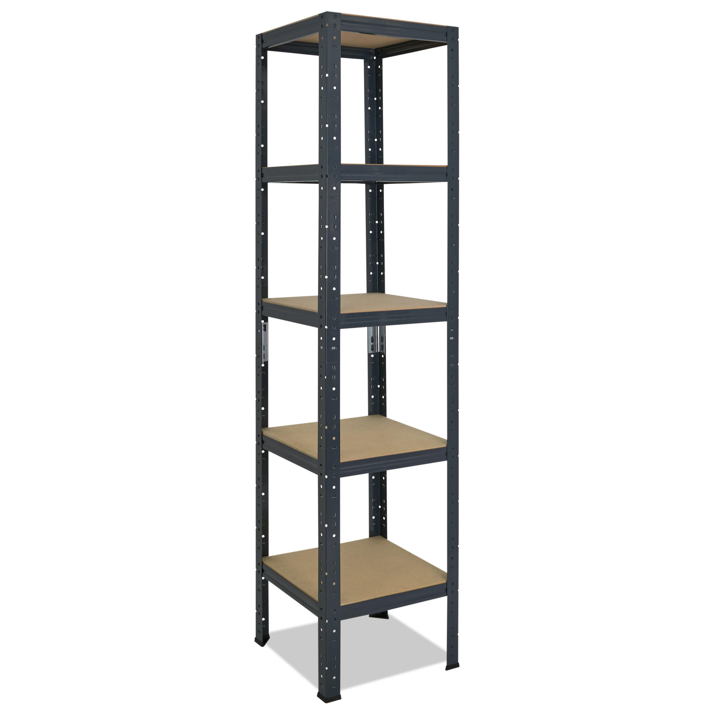 SCHWERLASTREGAL HOME 230x60x60 cm in anthrazit mit 5 Böden und 175 kg Traglast pro Boden - Anthrazit, Metall (60/230/60cm) - shelfplaza