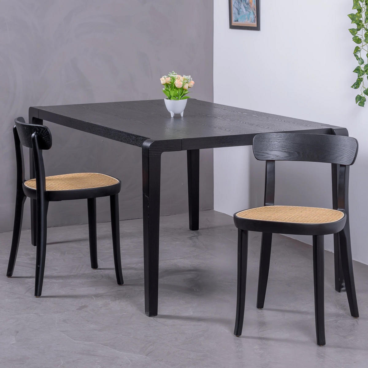 STUHL Holz Schwarz - Schwarz, Holz (44/75/45cm) - Nest Dream