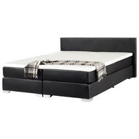 BOXSPRINGBETT 180/200cm Schwarz President - Schwarz, Kunststoff/Textil (180/200cm) - Beliani