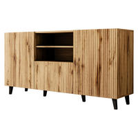 KOMMODE Vamos 150 - Schwarz/Braun, Holzwerkstoff/Kunststoff (151/83/42cm) - MIRJAN24