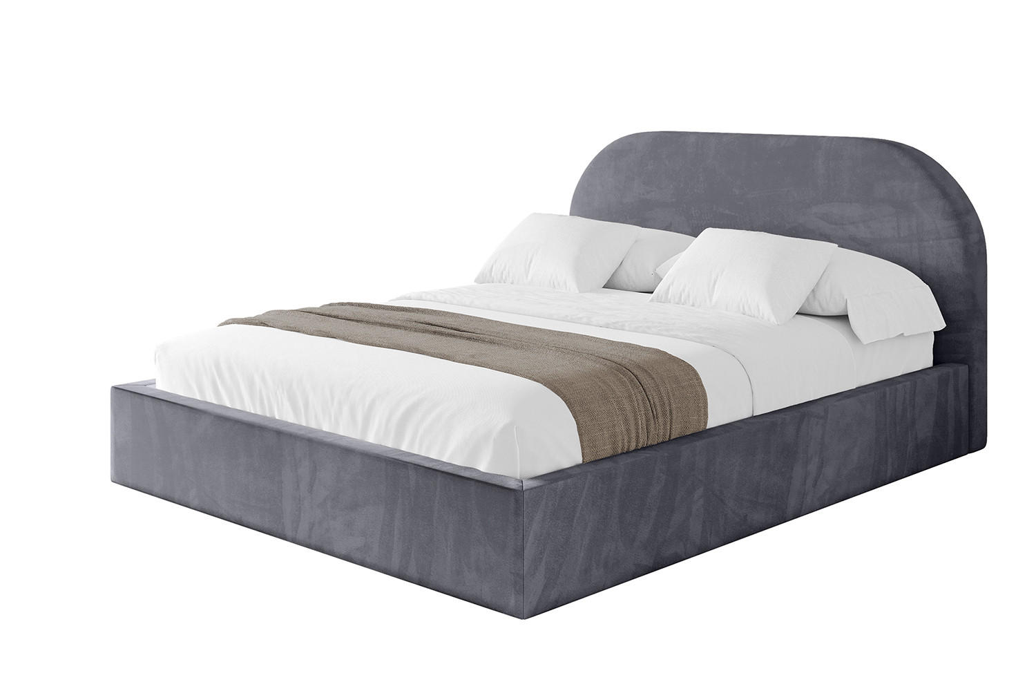 POLSTERBETT mit Bettkasten und Lattenrost, Bett mit Matratze H3/H4 - TIVON 120x200 Dunkelgrau - Dunkelgrau, Holzwerkstoff/Textil (120/200cm) - ALTDECOR