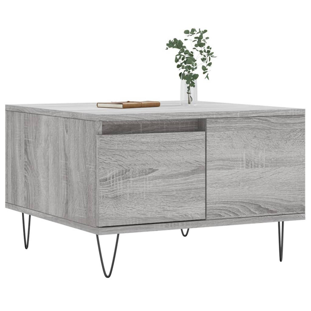 COUCHTISCH Grau Sonoma 55x55x36,5 cm Holzwerkstoff - Grau, Holzwerkstoff (55/55/36.5cm) - furnicato