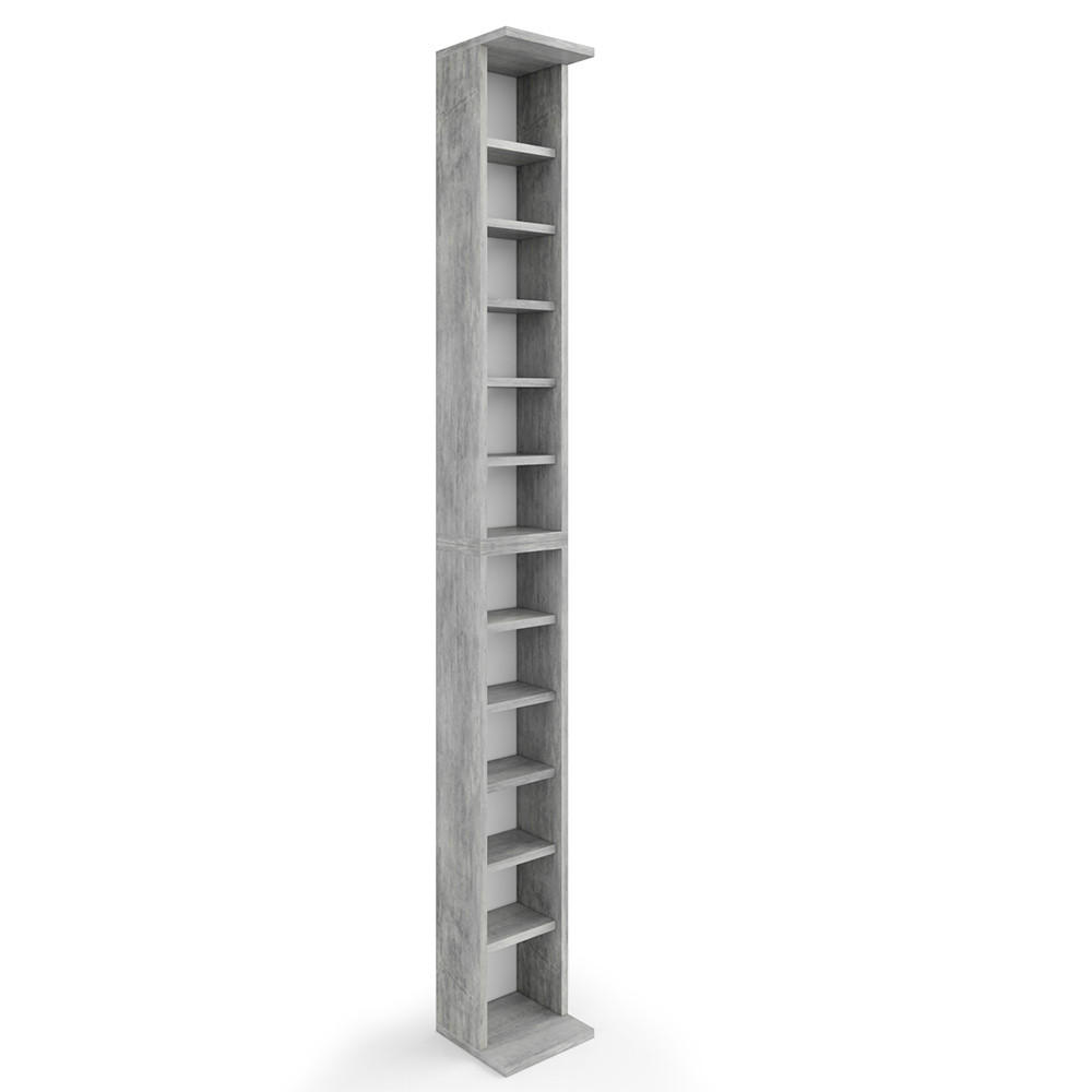 CD-REGAL Beton 21 x 183.6 cm Groß - Schieferfarben, Holzwerkstoff (21/183.6/20cm) - Vicco