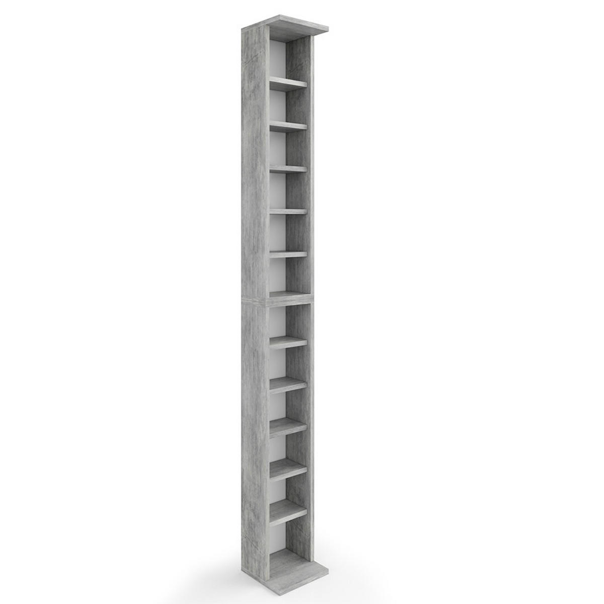 CD-REGAL Beton 21 x 183.6 cm Groß - Schieferfarben, Holzwerkstoff (21/183.6/20cm) - Vicco