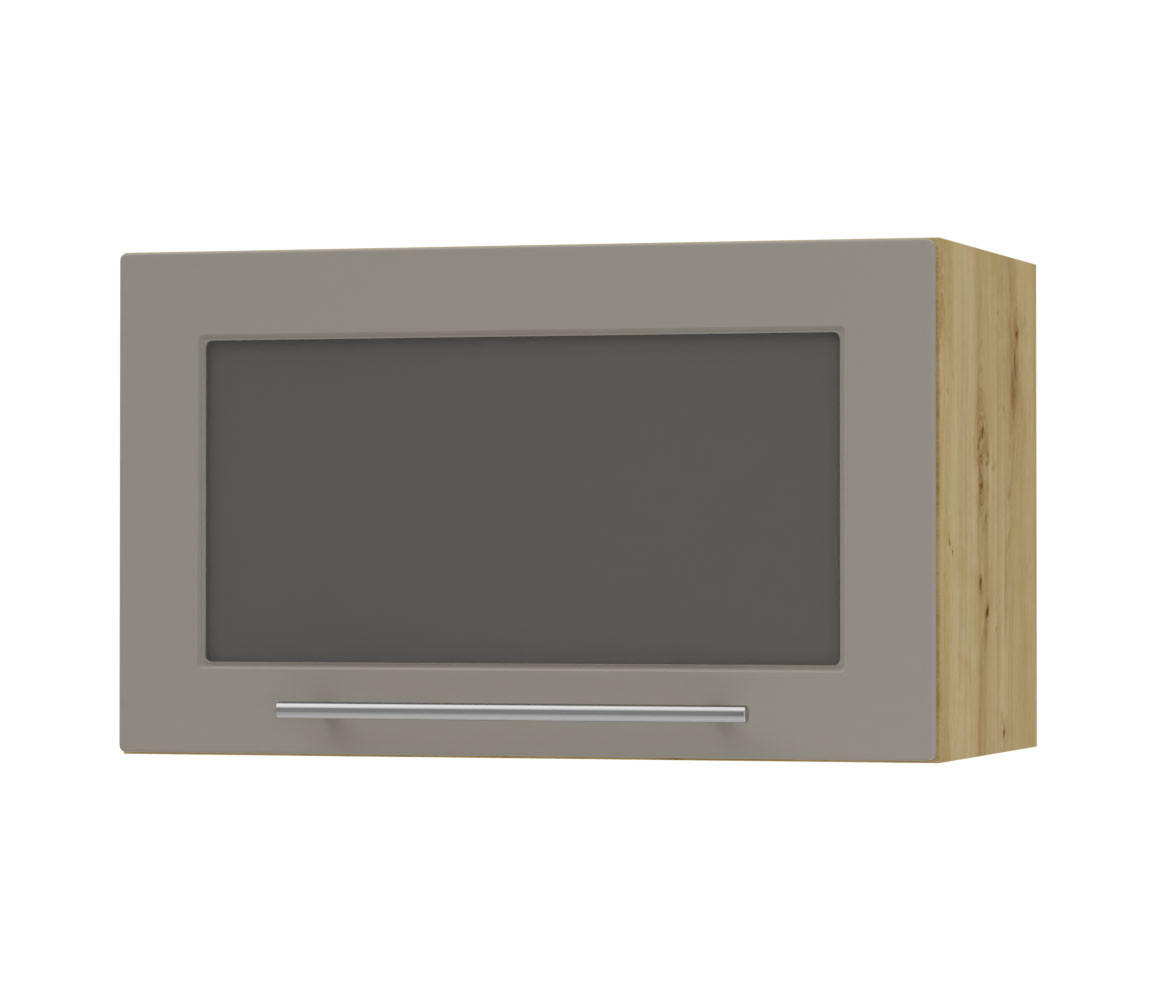 KLAPPHÄNGESCHRANK Kvantum W4BS/60-AV Beige Matt / Eiche Artisan Matt 60 / 32,5 / 36cm - Beige/Eiche Artisan, Holz/Holzwerkstoff (60/36/32.5cm) - Feldmann-Wohnen