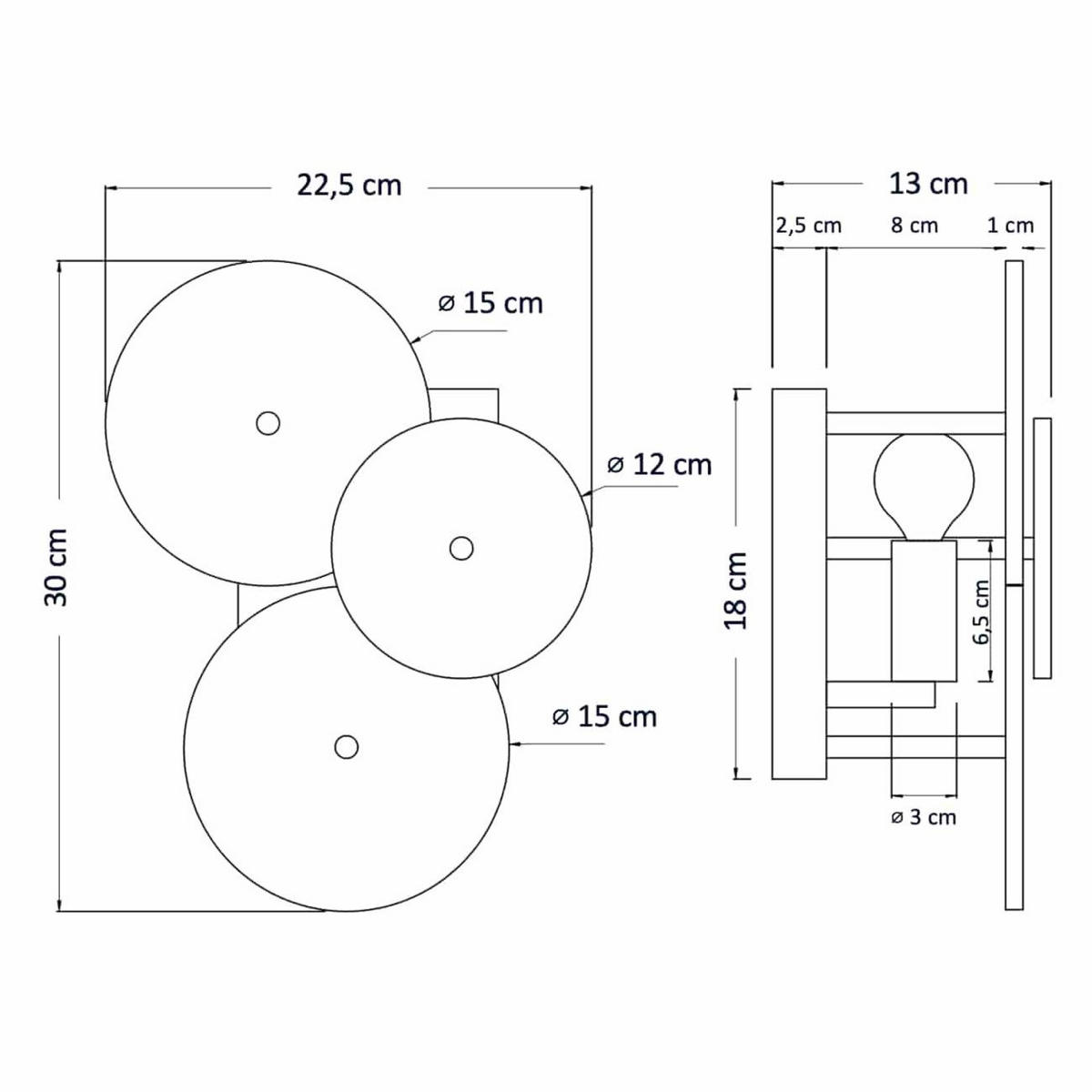 WANDLEUCHTE Emilia, Transparent und goldfarben, 30cm - Transparent, Glas (13/30/22.5cm) - KOSILUM