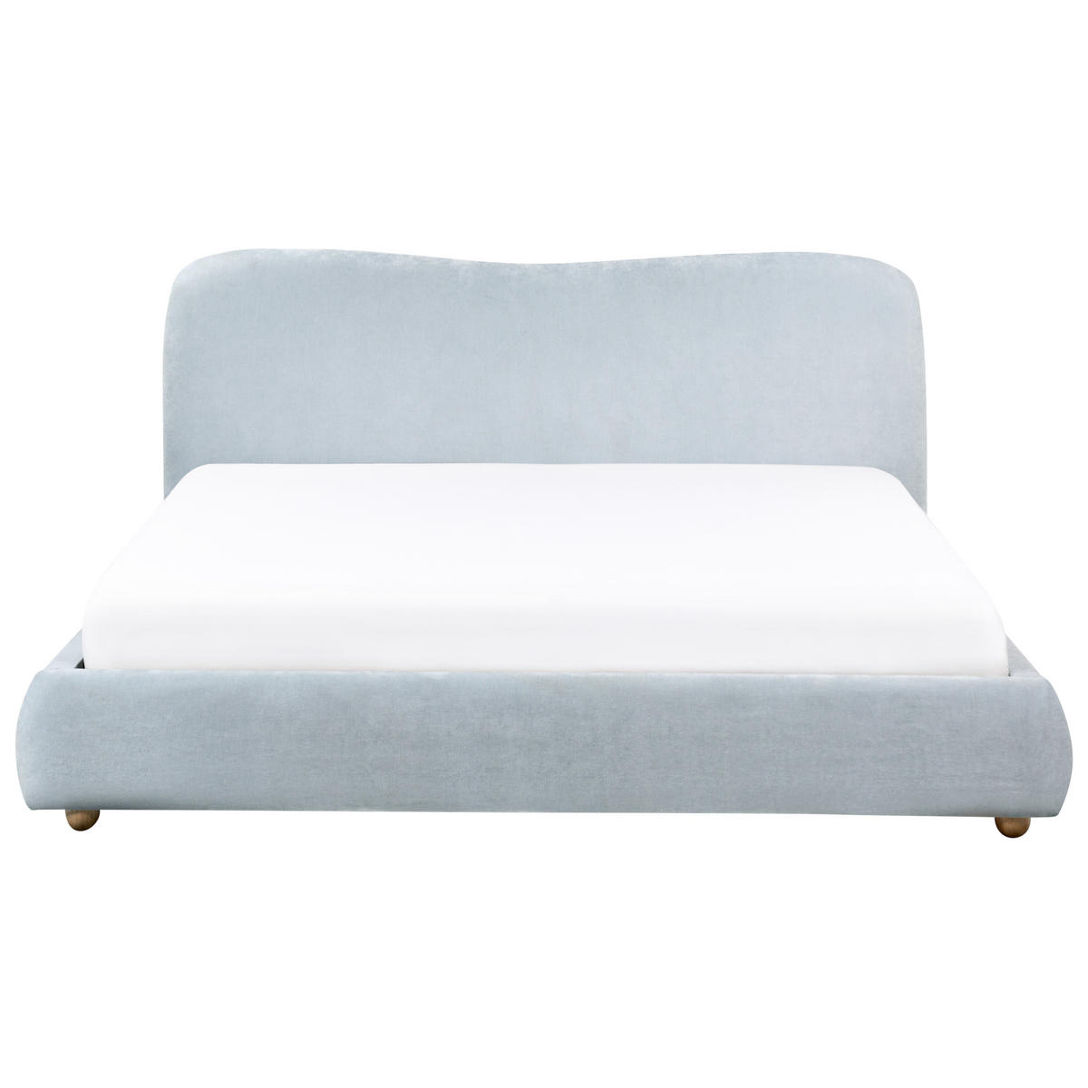 BETT mit Stauraum 180x200 cm Blau Blagnac - Hellblau, Textil (180/200cm) - Beliani