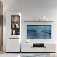 WOHNZIMMER-SET 3-TLG. Legnica-129 - Weiß, Holzwerkstoff (243/195/42cm) - Lomado
