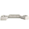 SOFASET Celes Premium 3-2-1 In Sven - Weiß, Holzwerkstoff/Textil (218/73/90cm) - Fun Möbel