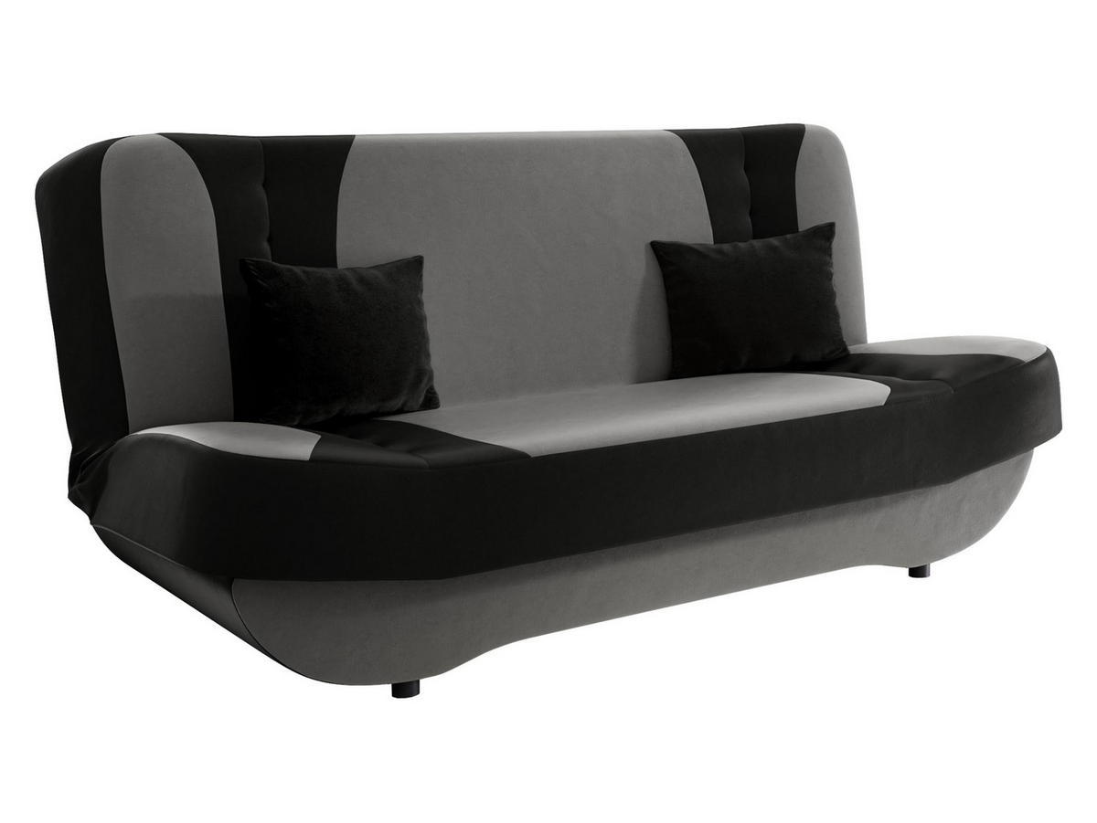 SCHLAFSOFA Pinto - Schwarz/Grau, Holzwerkstoff/Kunststoff (190/94/90cm) - MIRJAN24