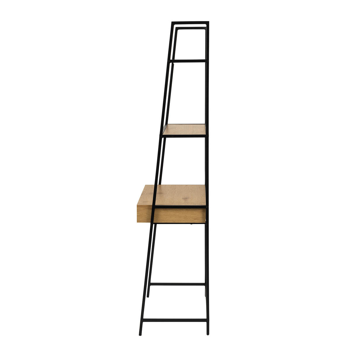 SCHREIBTISCH-KOMBINATION - Wildeiche, Holzwerkstoff/Metall (36/77/175cm) - home24