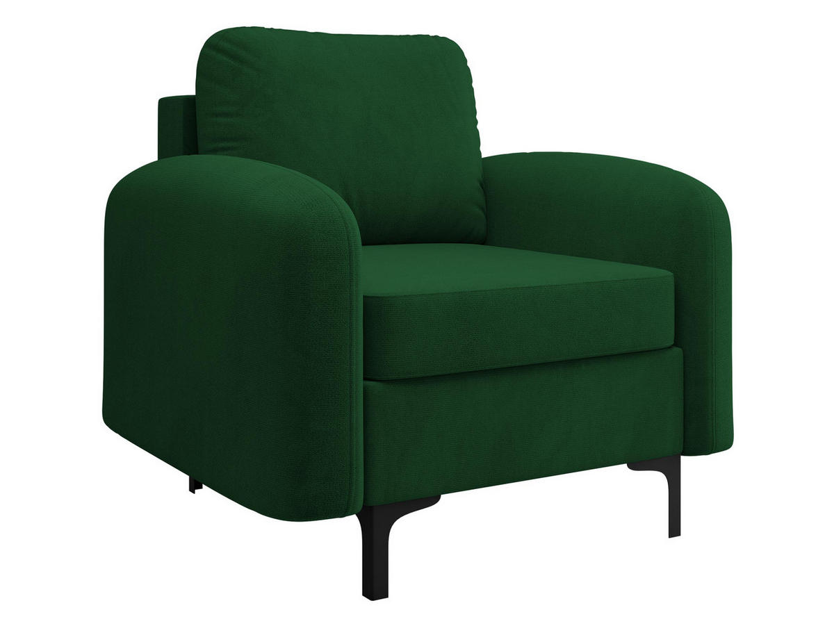 SESSEL Venice - Schwarz/Grün, Holz/Textil (94/96/92cm) - MIRJAN24