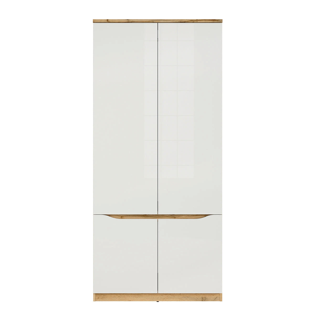 SKŘÍŇ 2DVEŘOVÁ June Bílá a dřevo - bílá, kompozitní dřevo (90/198/58cm) - Petits-meubles