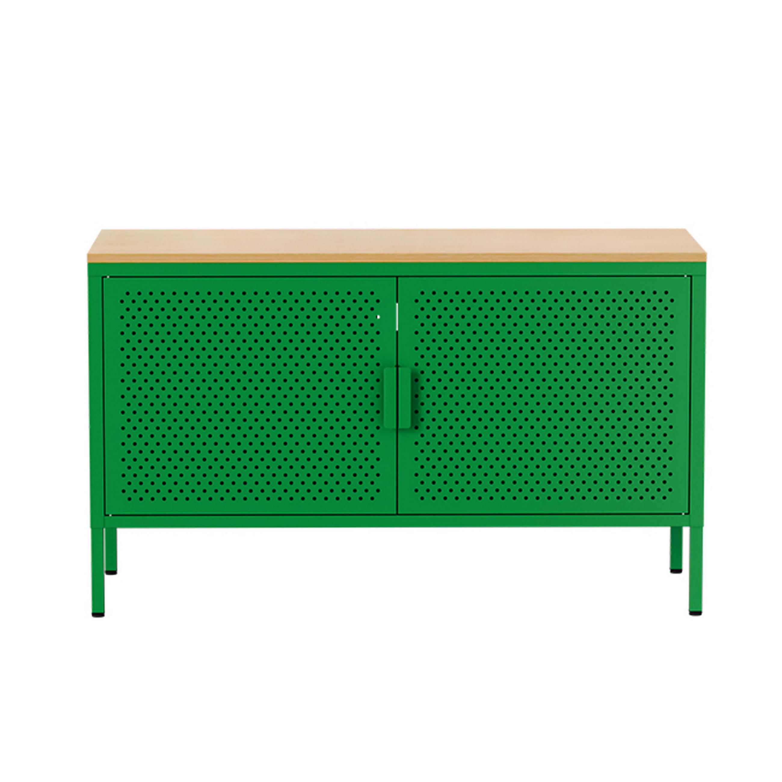 SIDEBOARD 100 cm, Grün - Grün, Metall (40/60/100cm) - Oviala