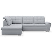 ECKSOFA Jamaal Hellgrau linksseitig - Hellgrau/Schwarz, Textil (258/212cm) - Selsey