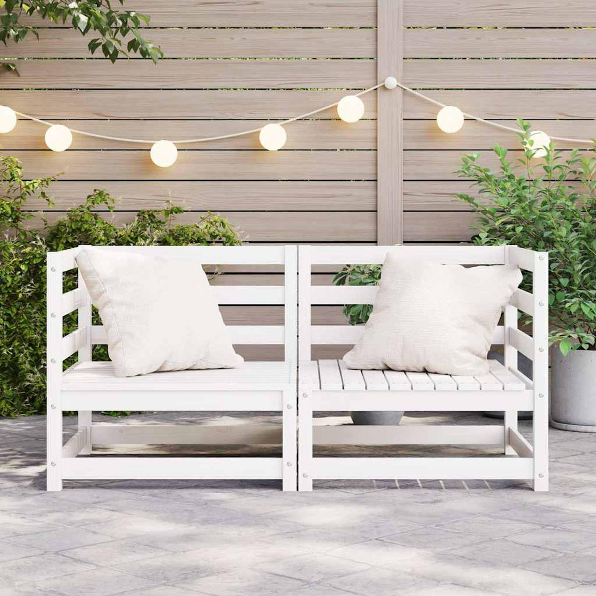 GARTENSOFA RYZOD 70/67/70 cm （2-SITZER） - Grau, Holz (70/67/70cm) - ZMH