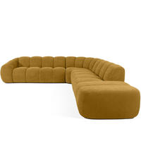 ECKSOFA RECHTS FLAVA, Honigfarben - Honig, Holz/Holzwerkstoff (310/354cm) - KONSIMO®