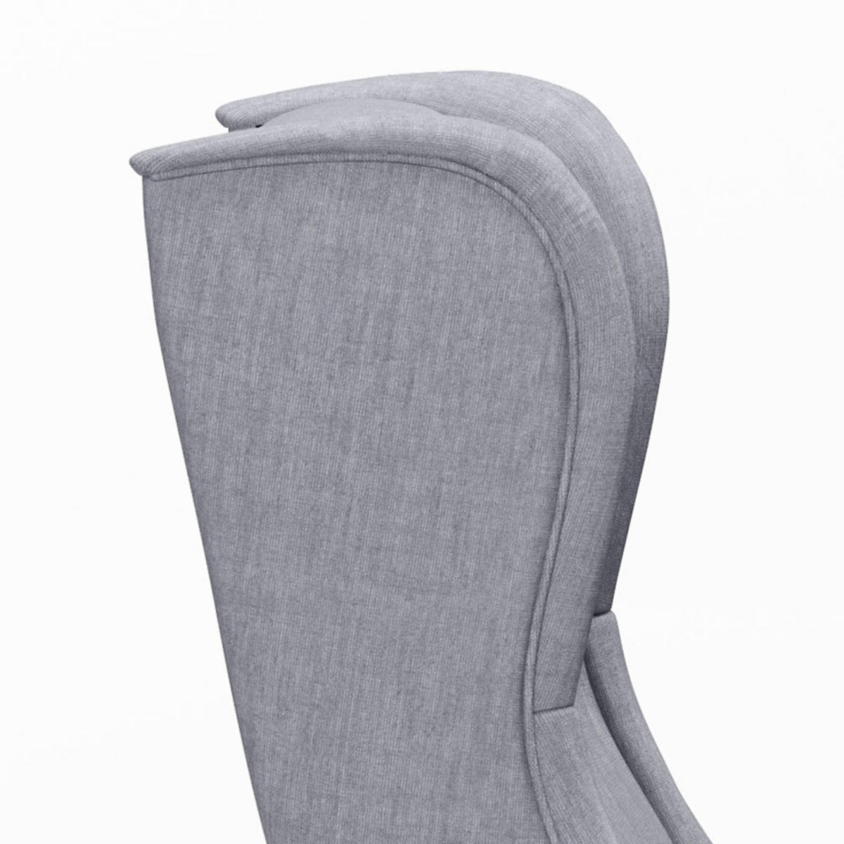 OHRENSESSEL Luno Grau Stoff ES-7 - Naturfarben/Grau, Holz/Textil (90/101/80cm) - Jana