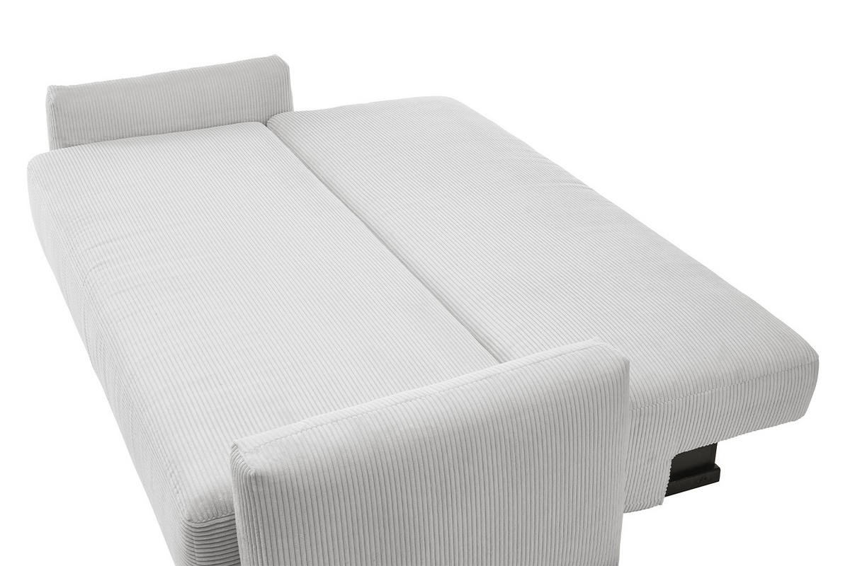 SCHLAFSOFA NEO Hellgrau Cord - Hellgrau/Schwarz, Kunststoff/Textil (233/75/108cm) - KAWOLA