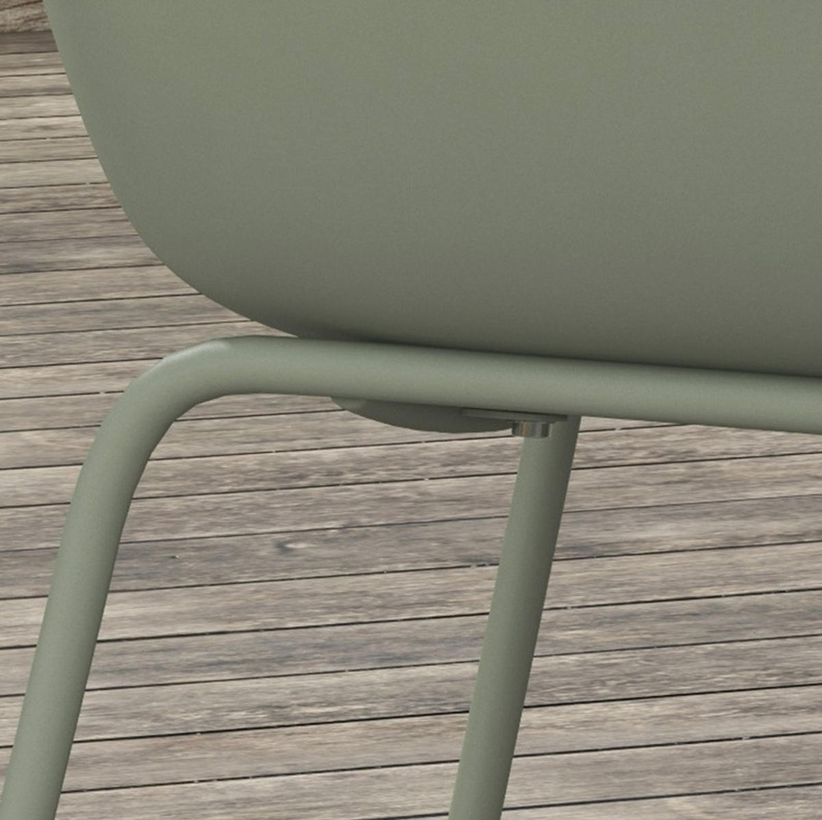 SADA 4 zahradních židlí 59/55/84 cm zelená z plastu a oceli s područkami a vysokým opěradlem - zelená barva, plast (55/84/59cm) - OKWISH
