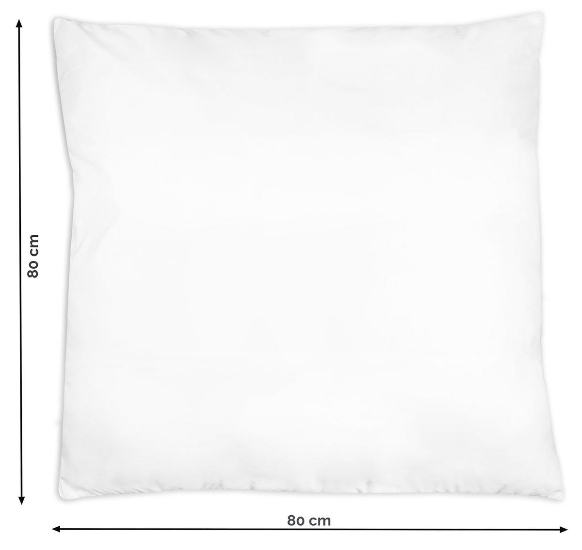 KOPFKISSEN, 80x80 cm, 100% Polyester, Weiß - Weiß, Textil (80/80cm) - Zollner