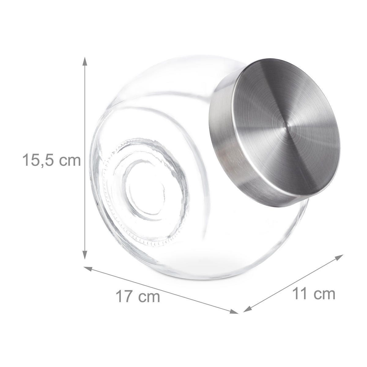 4xBONBONGLÄSER - Transparent, Glas/Kunststoff (11/15.5/17cm) - Relaxdays