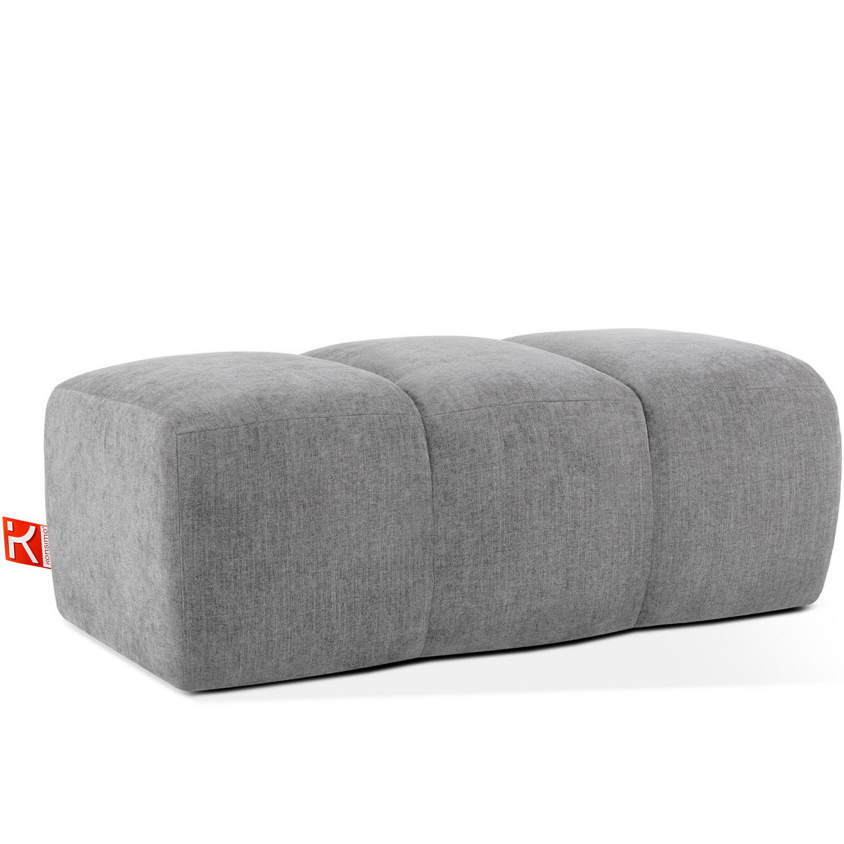 SITZHOCKER FLAVA, hell Aschgrau - Hellgrau, Holz/Holzwerkstoff (123/47/70cm) - KONSIMO®