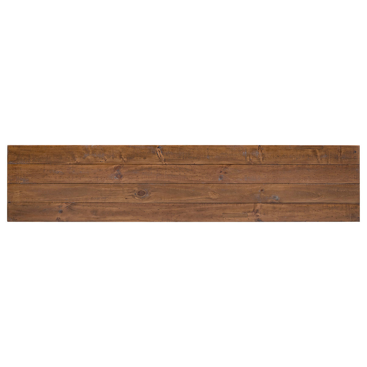 SITZBANK - Pinie massiv / Metall - Schwarz/Pinienfarben, Holz (170/45/37cm) - home24