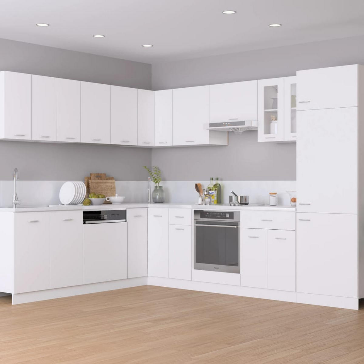ECKUNTERSCHRANK Lyon Weiss 75,5/75,5/81,5 Cm Holzwerkstoff - Weiß, Holzwerkstoff (75.5/81.5/75.5cm) - vidaXL