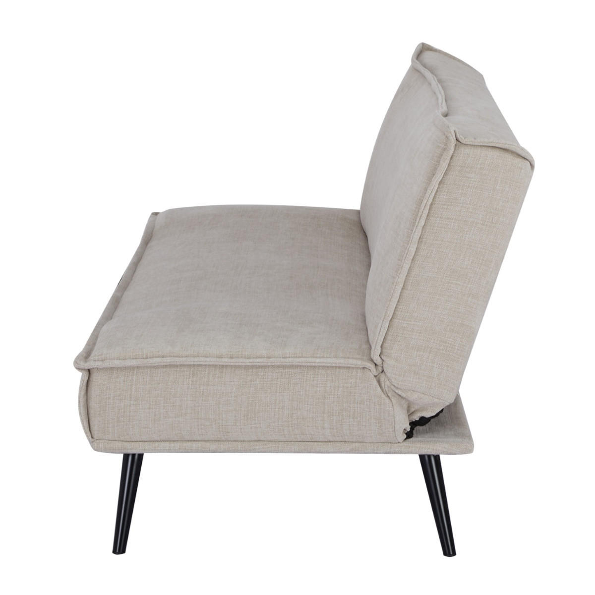 SCHLAFSOFA 3-Sitzer aus Stoff, Beige - Beige, Metall (83/81/181cm) - Giga Meubel