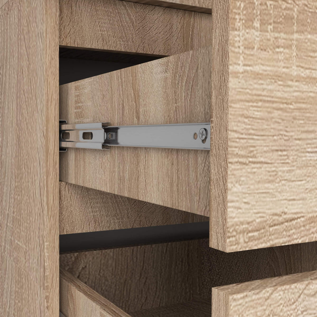 KLEIDERSCHRANK Eiche Sonoma 234/90/51 - Sonoma Eiche, Holzwerkstoff (90/234/51cm) - RAUMHIRSCH FURNITURE