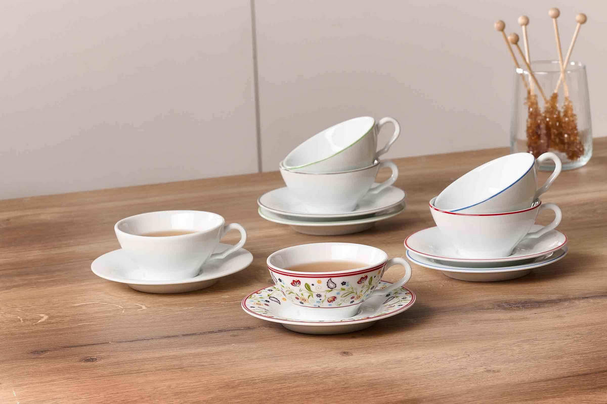 TEETASSEN Shanti Ostfriese bunt 100 ml 6er Set - Multicolor, Keramik (100L) - Ritzenhoff Breker