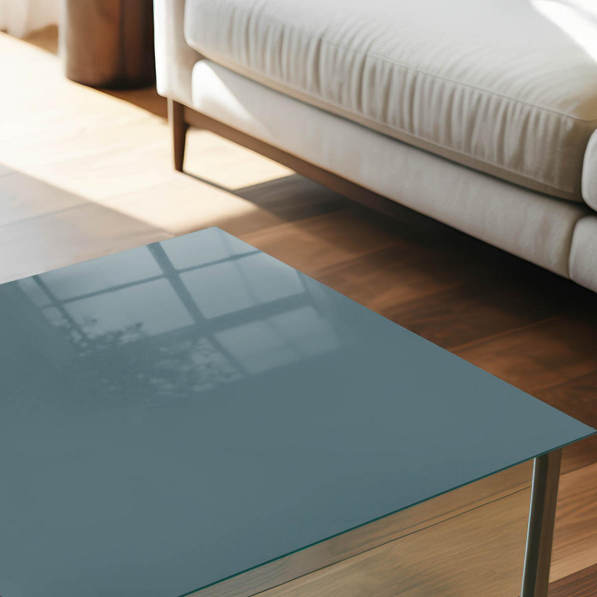 GLASPLATTE 80x60 cm – Mattes Türkis - Dunkelblau, Glas (0.4/80/60cm) - ArtPrintCave