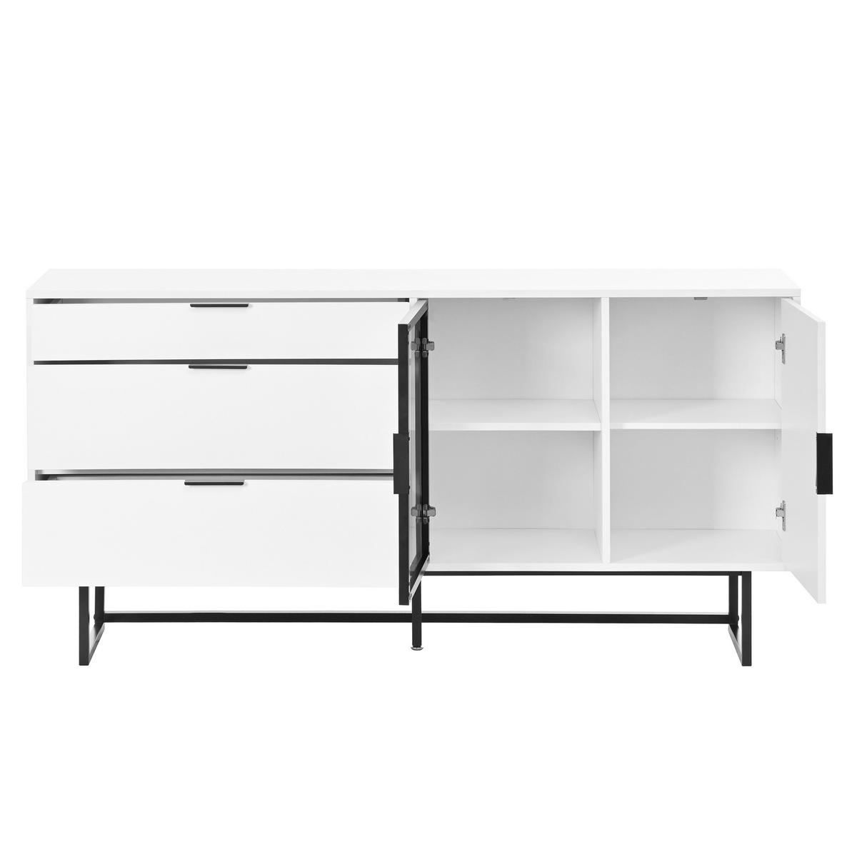 SIDEBOARD Weiß 160/36/78 cm - Weiß, Holzwerkstoff (160/78/36cm) - PANGIVO