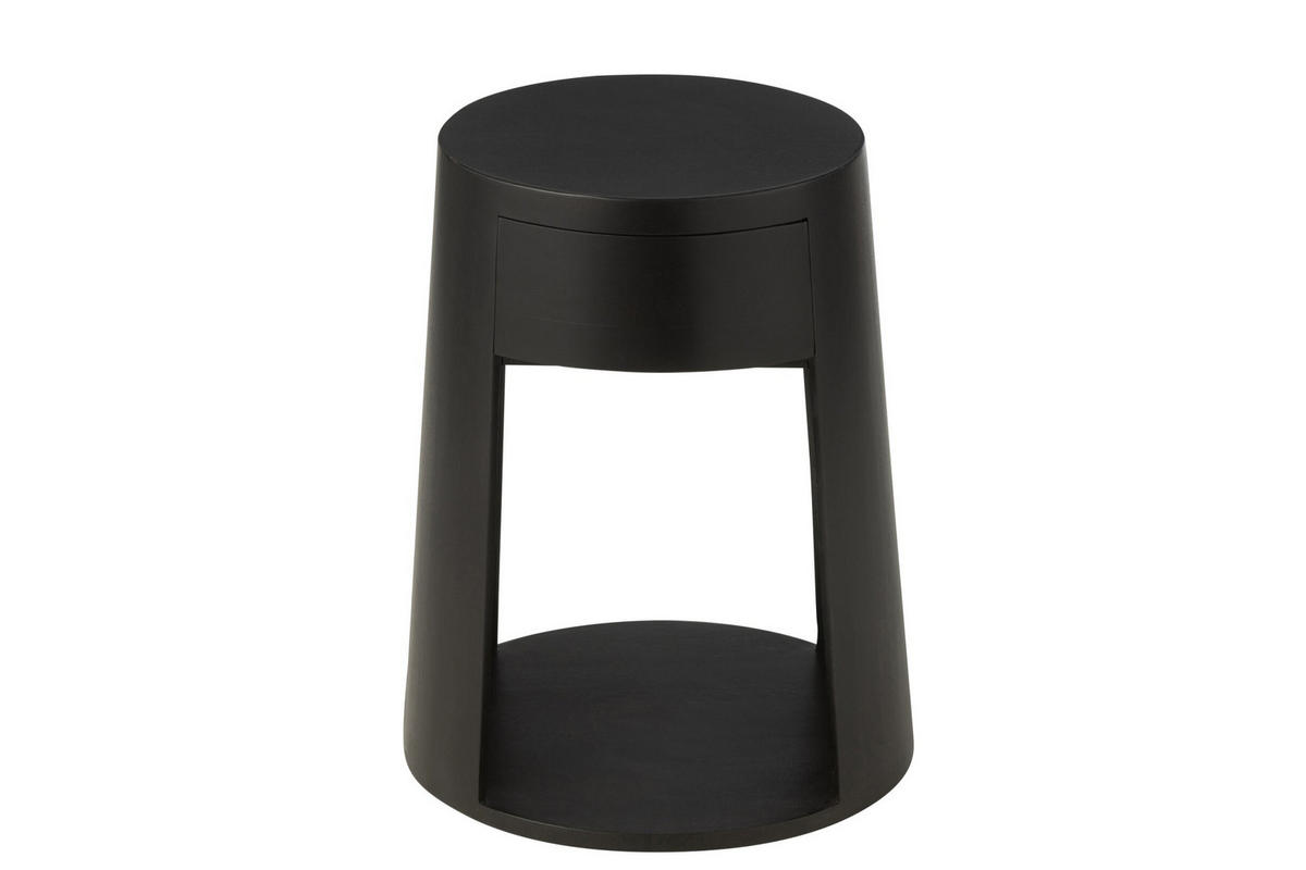 BEISTELLTISCH DRAWN - Holz - Schwarz - Schwarz, Holz (40/40/50cm) - J-Line