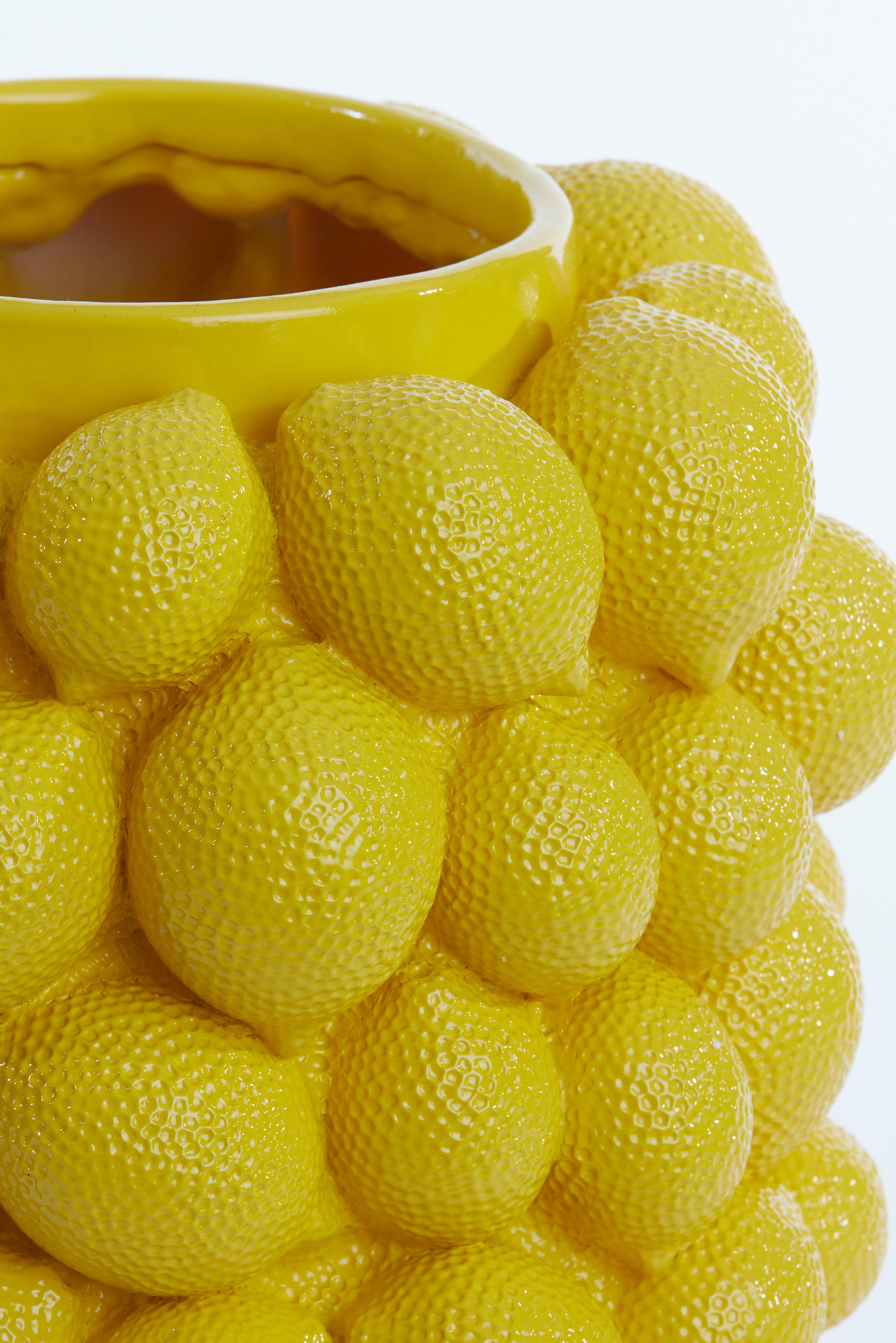 VASE Lemon Gelb 31/31/41 cm - Gelb, Kunststoff (41cm) - Light & Living